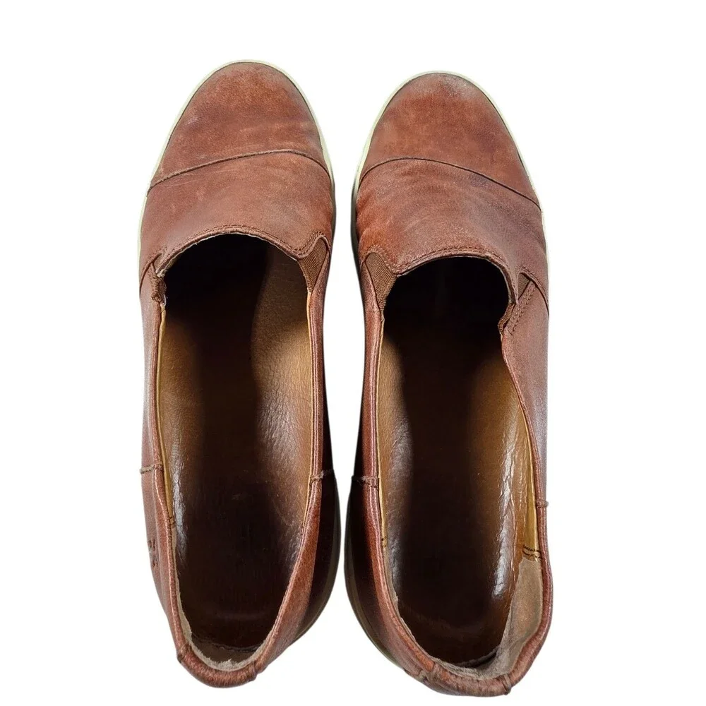 Frye Brown Leather Shoes Sneaker Loafers Mens‎ Size 8.5 7200043